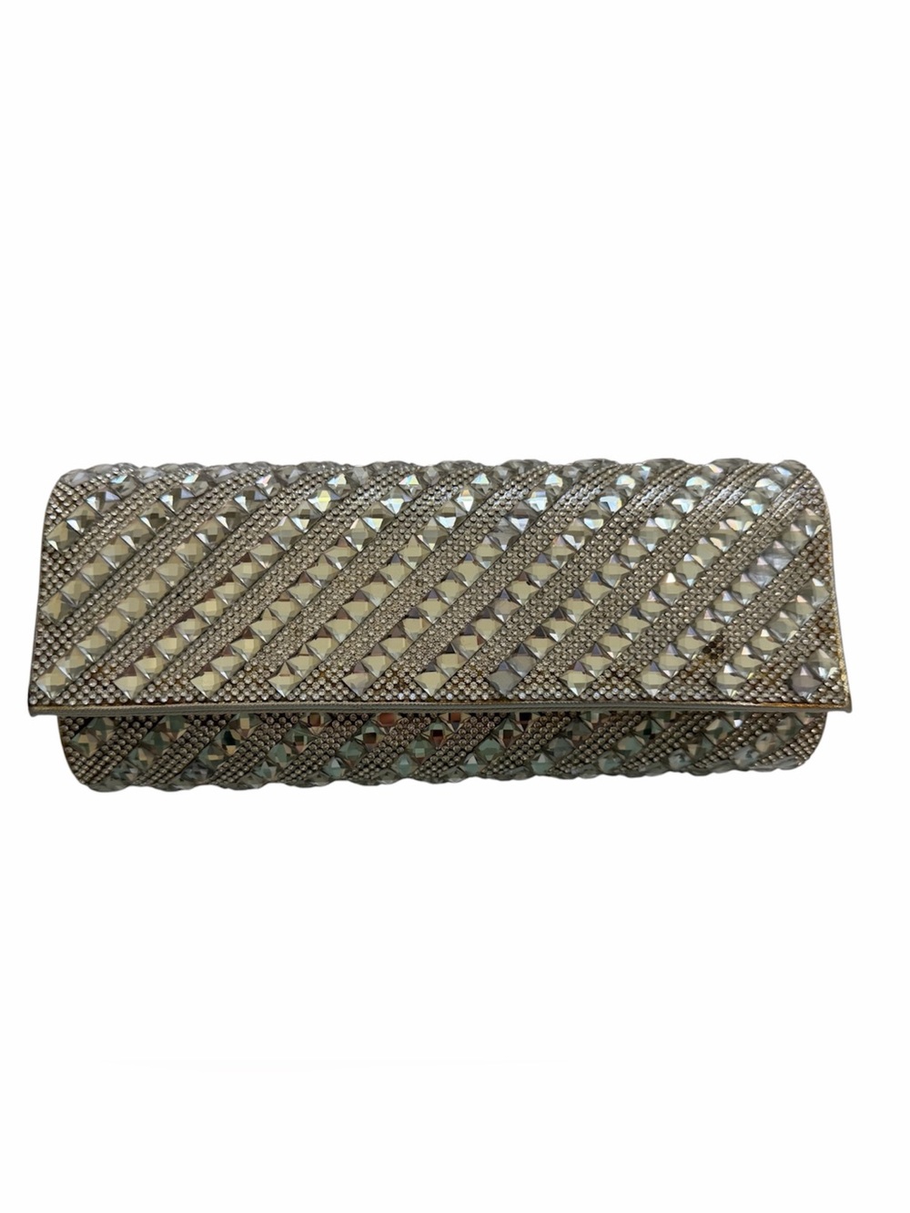 Starlet Embellished Gold Crystal Clutch